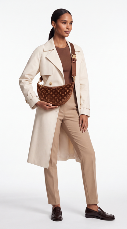 Mini Round Corduroy Crossbody Bag