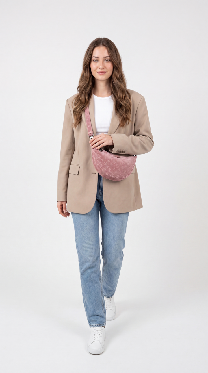 Mini Round Corduroy Crossbody Bag