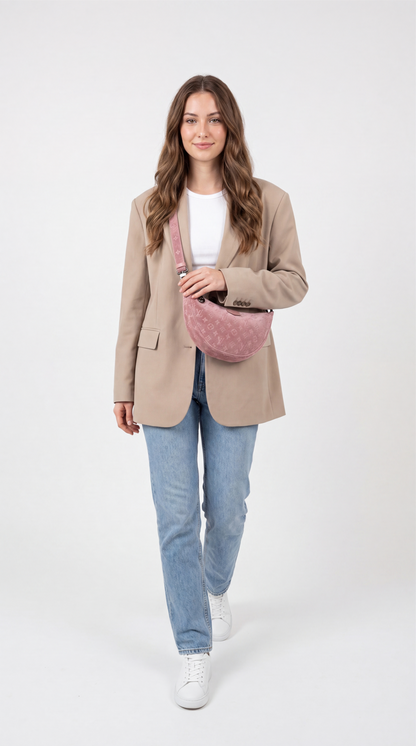 Mini Round Corduroy Crossbody Bag