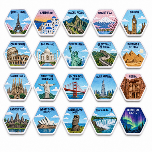 Landmark Patches – Velcro Travel Patch Packs
