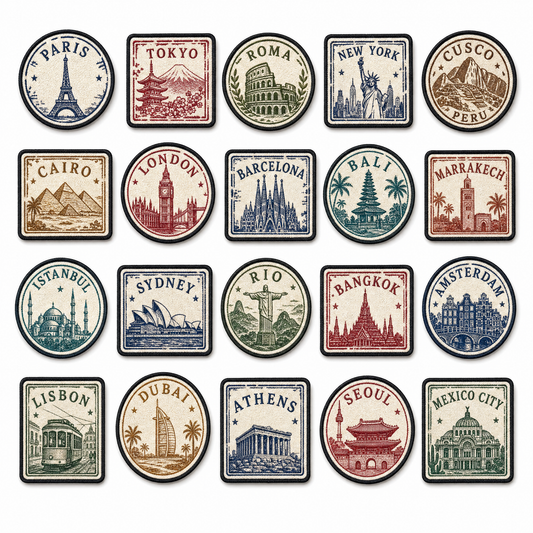 Stamp Patches – Vintage Passport Velcro Patch Packs
