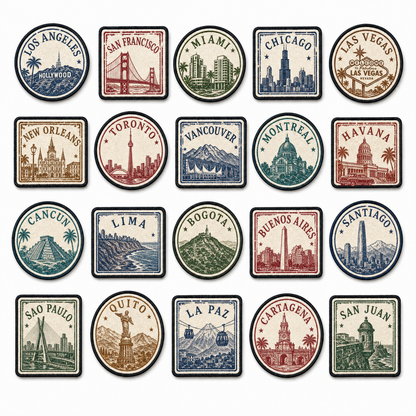 Stamp Patches – Vintage Passport Velcro Patch Packs