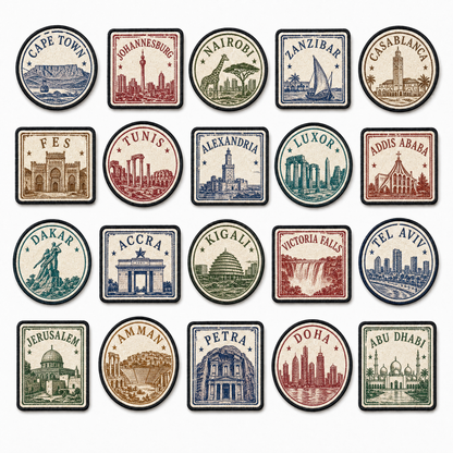 Stamp Patches – Vintage Passport Velcro Patch Packs