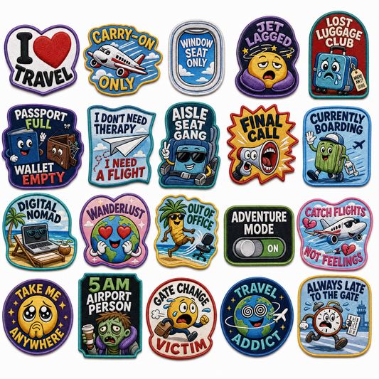 Mood Patches – Funny Travel Velcro Patch Packs