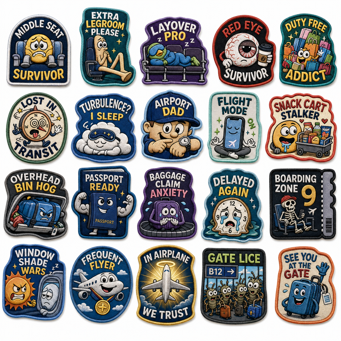 Mood Patches – Funny Travel Velcro Patch Packs