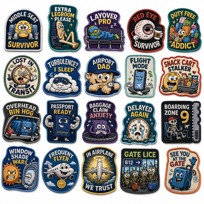 Mood Patches – Funny Travel Velcro Patch Packs