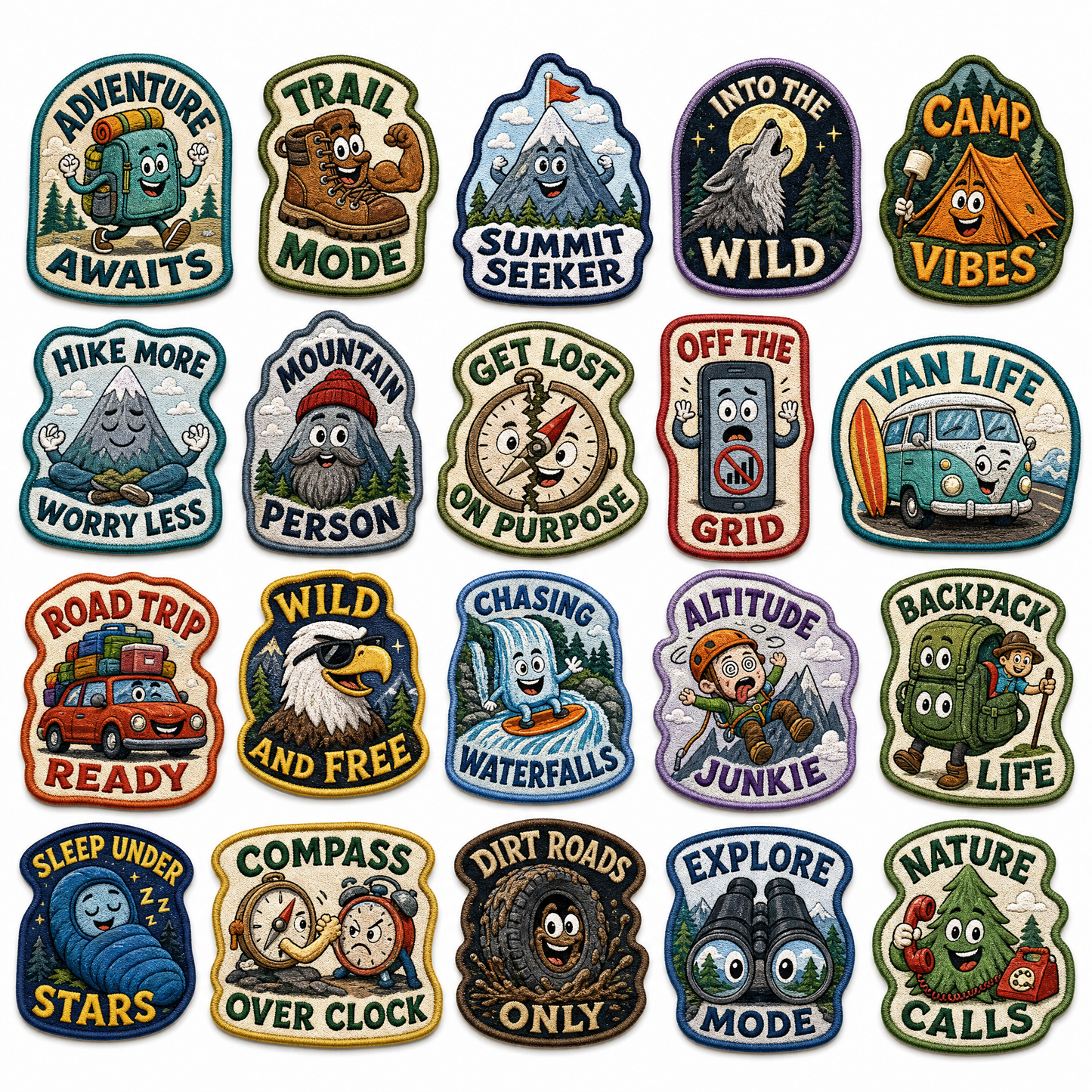 Mood Patches – Funny Travel Velcro Patch Packs