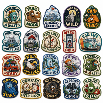 Mood Patches – Funny Travel Velcro Patch Packs