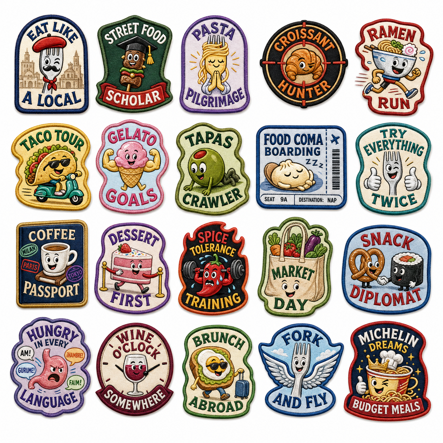 Mood Patches – Funny Travel Velcro Patch Packs